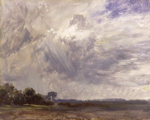 Paisaje con cielo gris y ventoso, c.1821-30 de John Constable
